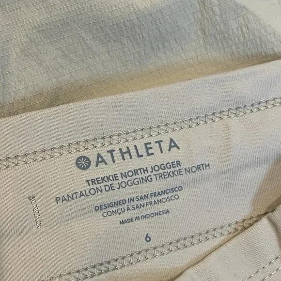ATHLETA TREKKIE NORTH HIGH RISE JOGGER PANTS LIGHT KHAKI SIZE 6 - Picture 14 of 14
